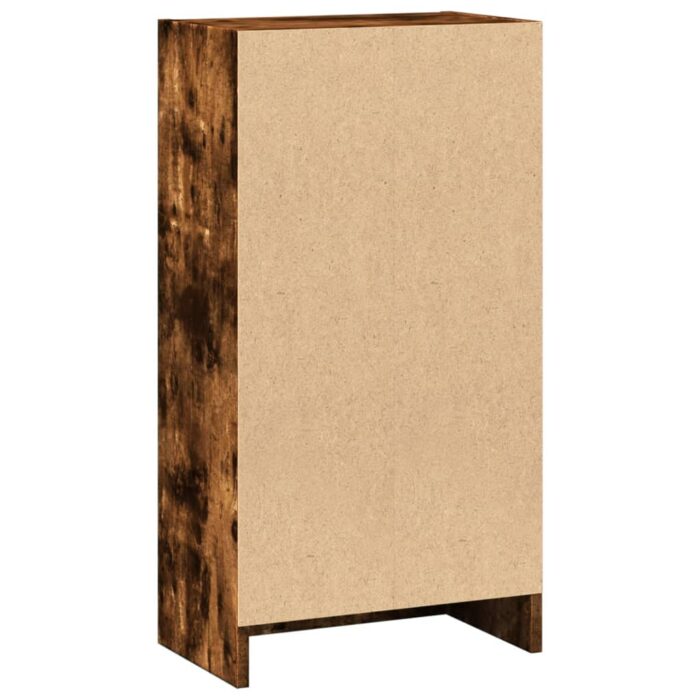 Bibliothèque chêne fumé 40x24x76 cm bois d'ingénierie – Image 4