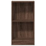 Bibliothèque chêne marron 40x24x76 cm bois d'ingénierie – Image 2