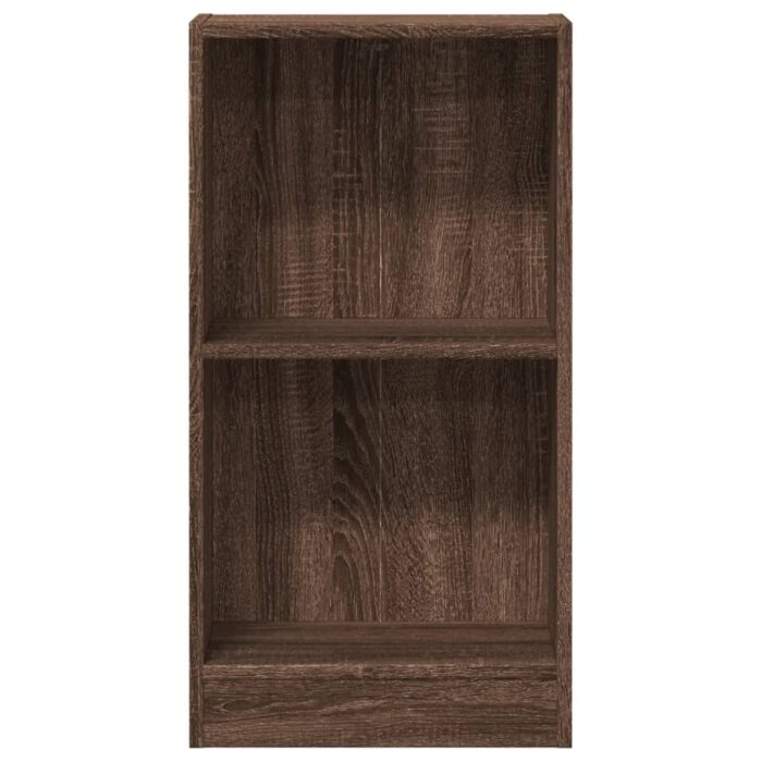 Bibliothèque chêne marron 40x24x76 cm bois d'ingénierie – Image 2