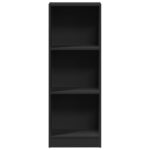 Bibliothèque noir 40x24x109 cm bois d'ingénierie – Image 2