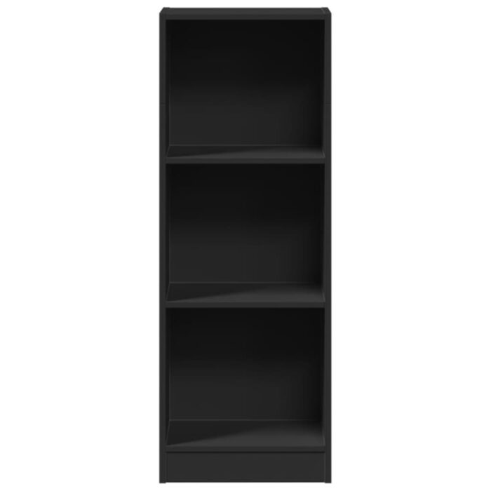 Bibliothèque noir 40x24x109 cm bois d'ingénierie – Image 2