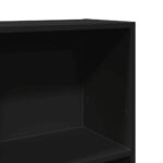 Bibliothèque noir 40x24x109 cm bois d'ingénierie – Image 5