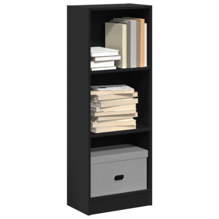 VXL8721158506856_m_en_hd_1.jpg Bibliothèque noir 40x24x109 cm bois d'ingénierie – Image 1