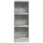 Bibliothèque gris béton 40x24x109 cm bois d'ingénierie – Image 2