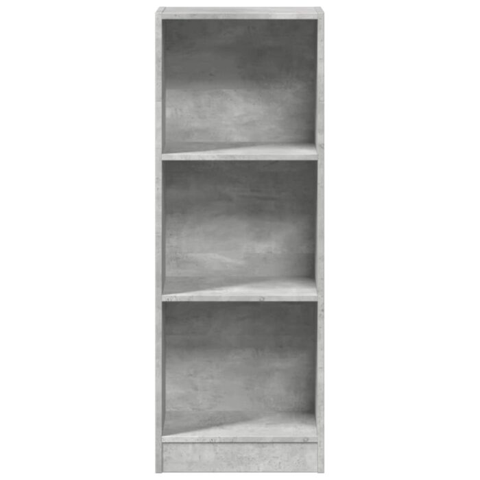Bibliothèque gris béton 40x24x109 cm bois d'ingénierie – Image 2