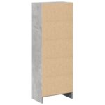 Bibliothèque gris béton 40x24x109 cm bois d'ingénierie – Image 4