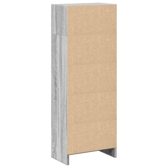 Bibliothèque sonoma gris 40x24x109 cm bois d'ingénierie – Image 4