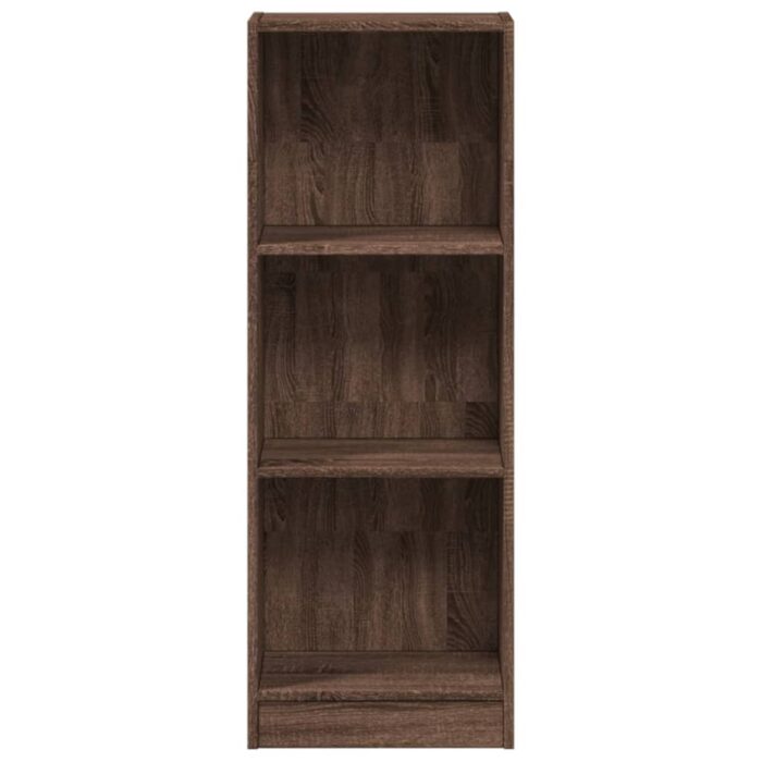 Bibliothèque chêne marron 40x24x109 cm bois d'ingénierie – Image 2