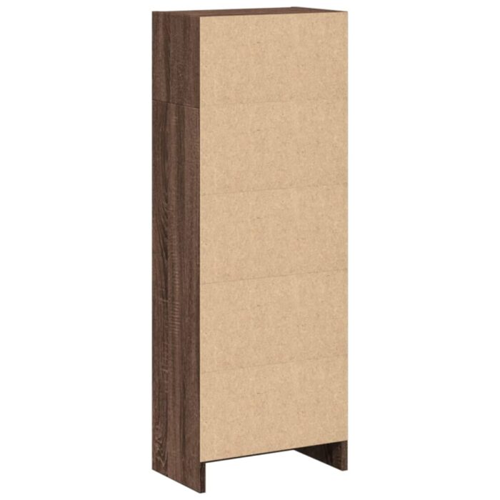 Bibliothèque chêne marron 40x24x109 cm bois d'ingénierie – Image 4