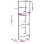 Bibliothèque chêne marron 40x24x109 cm bois d'ingénierie – Image 7