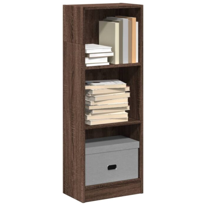 Bibliothèque chêne marron 40x24x109 cm bois d'ingénierie – Image 1