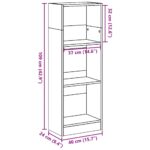 Bibliothèque vieux bois 40x24x109 cm bois d'ingénierie – Image 7