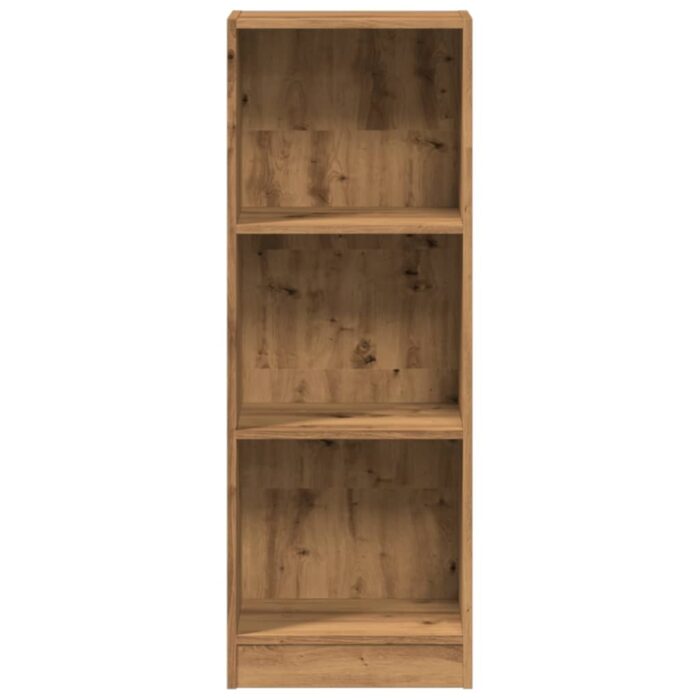 Bibliothèque chêne artisanal 40x24x109 cm bois d'ingénierie – Image 2