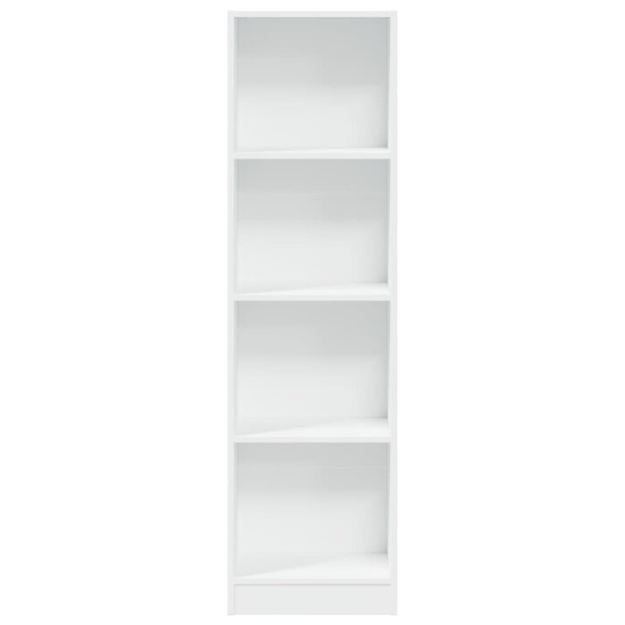 Bibliothèque blanc 40x24x143 cm bois d'ingénierie – Image 2