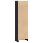 Bibliothèque noir 40x24x143 cm bois d'ingénierie – Image 4