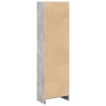 Bibliothèque gris béton 40x24x143 cm bois d'ingénierie – Image 4