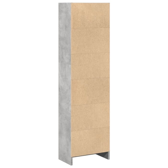 VXL8721158506962_g_en_hd_4.jpg Bibliothèque gris béton 40x24x143 cm bois d'ingénierie – Image 4