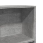 Bibliothèque gris béton 40x24x143 cm bois d'ingénierie – Image 5