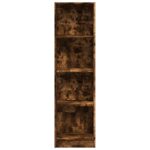 Bibliothèque chêne fumé 40x24x143 cm bois d'ingénierie – Image 2