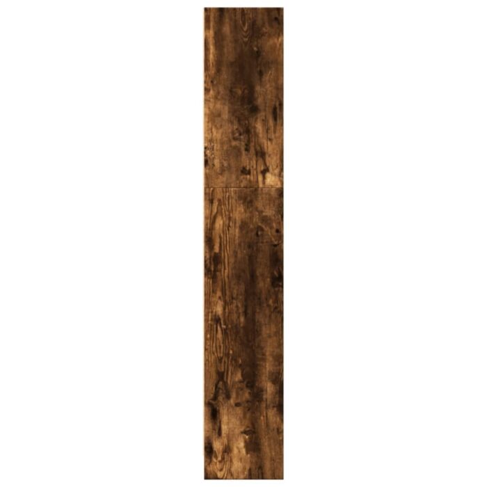 Bibliothèque chêne fumé 40x24x143 cm bois d'ingénierie – Image 3