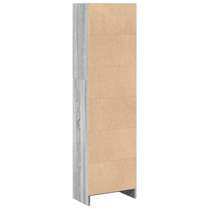 Bibliothèque sonoma gris 40x24x143 cm bois d'ingénierie – Image 4