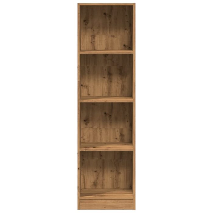Bibliothèque chêne artisanal 40x24x143 cm bois d'ingénierie – Image 2