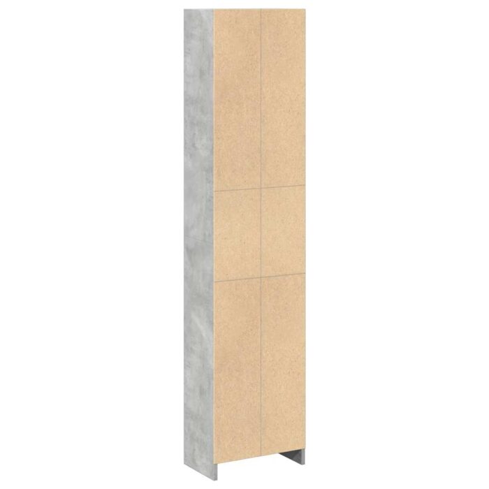 Bibliothèque gris béton 40x24x176 cm bois d'ingénierie – Image 4