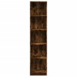 Bibliothèque chêne fumé 40x24x176 cm bois d'ingénierie – Image 2