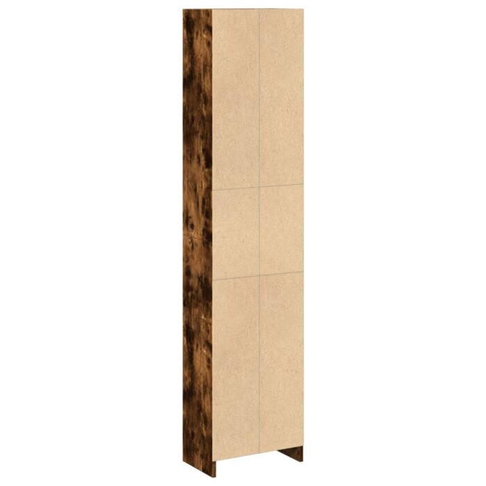 Bibliothèque chêne fumé 40x24x176 cm bois d'ingénierie – Image 4