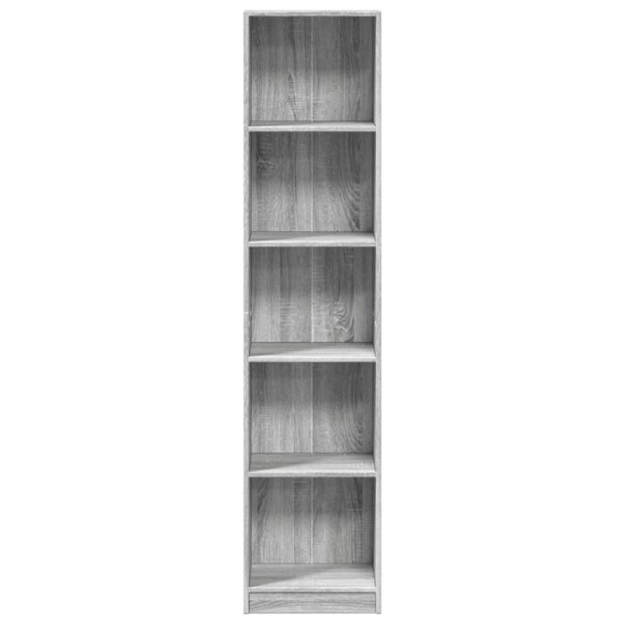 Bibliothèque sonoma gris 40x24x176 cm bois d'ingénierie – Image 2