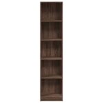 Bibliothèque chêne marron 40x24x176 cm bois d'ingénierie – Image 2