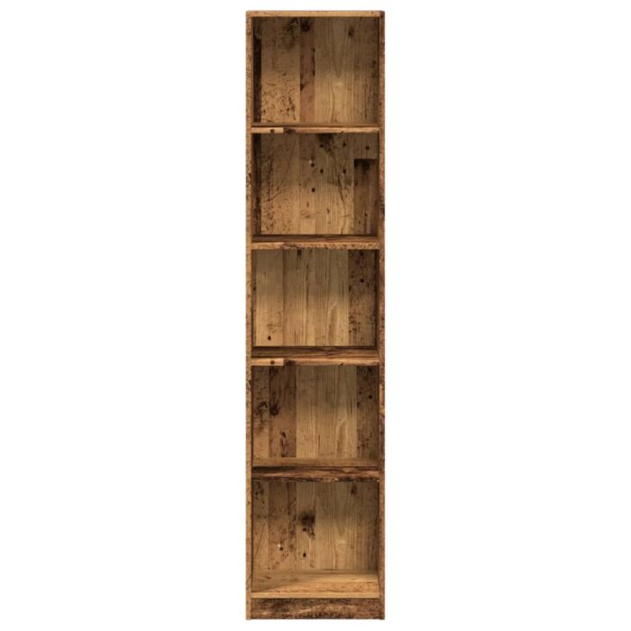 Bibliothèque vieux bois 40x24x176 cm bois d'ingénierie – Image 2