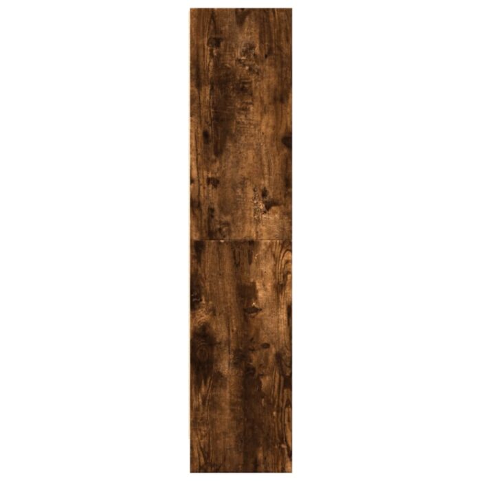 Bibliothèque chêne fumé 60x24x109 cm bois d'ingénierie – Image 3