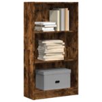 Bibliothèque chêne fumé 60x24x109 cm bois d'ingénierie