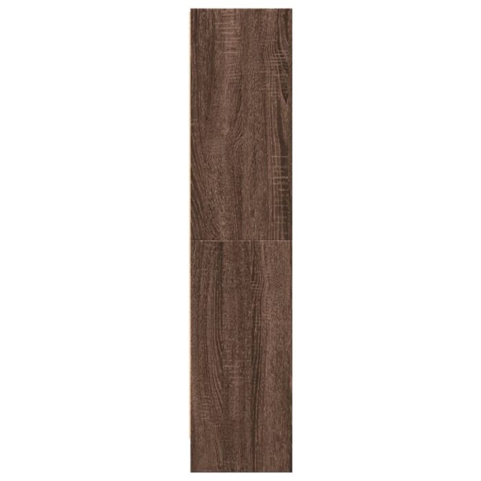 Bibliothèque chêne marron 60x24x109 cm bois d'ingénierie – Image 3