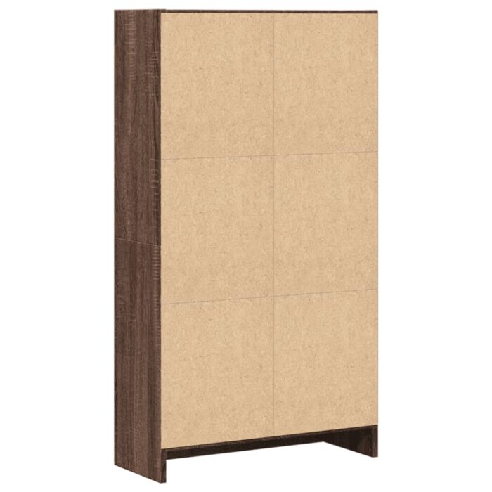 Bibliothèque chêne marron 60x24x109 cm bois d'ingénierie – Image 4