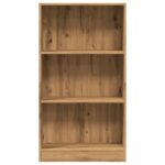 Bibliothèque chêne artisanal 60x24x109 cm bois d'ingénierie – Image 2