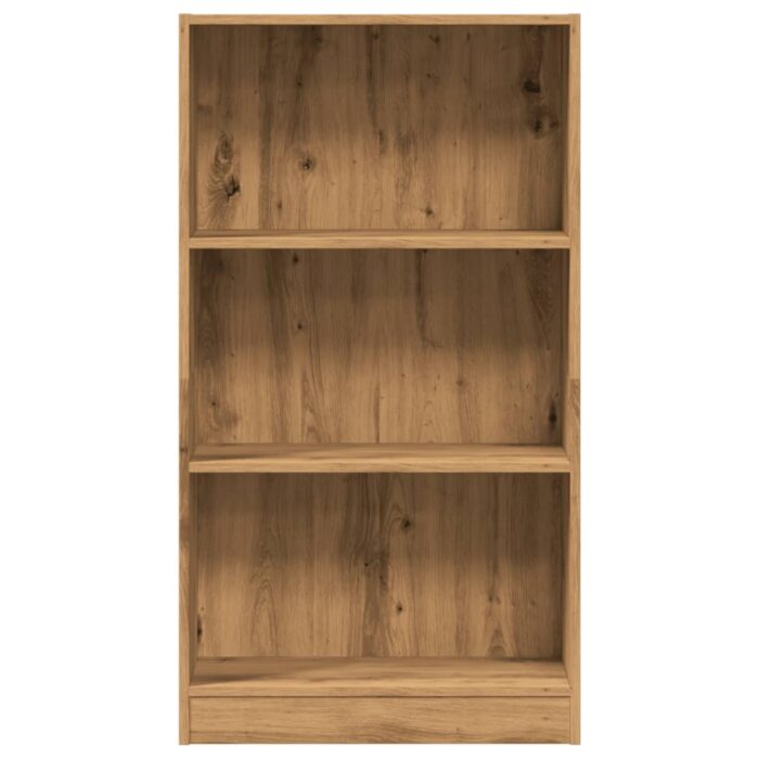Bibliothèque chêne artisanal 60x24x109 cm bois d'ingénierie – Image 2
