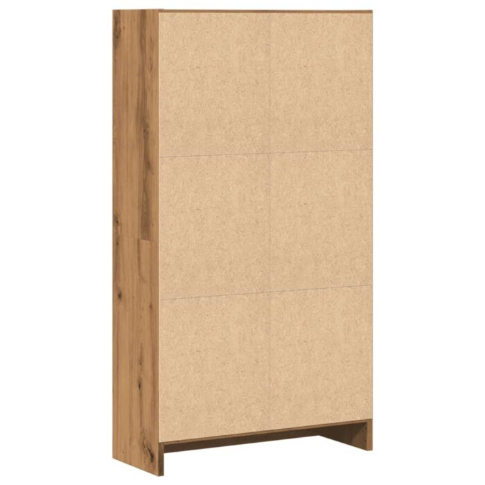 Bibliothèque chêne artisanal 60x24x109 cm bois d'ingénierie – Image 4