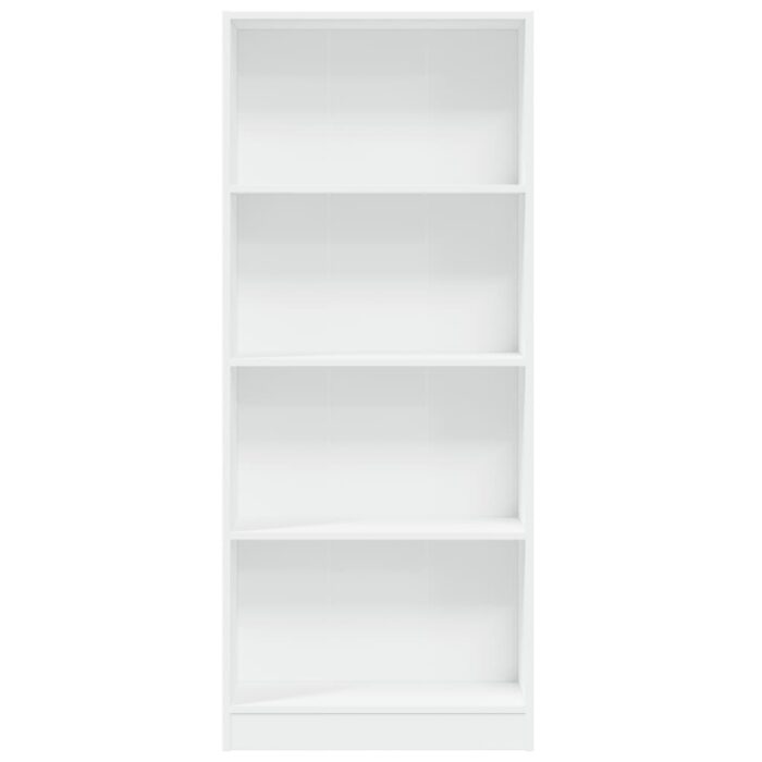 Bibliothèque blanc 60x24x143 cm bois d'ingénierie – Image 2