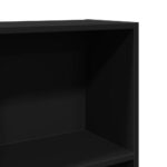 Bibliothèque noir 60x24x143 cm bois d'ingénierie – Image 5