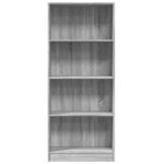 Bibliothèque sonoma gris 60x24x143 cm bois d'ingénierie – Image 2