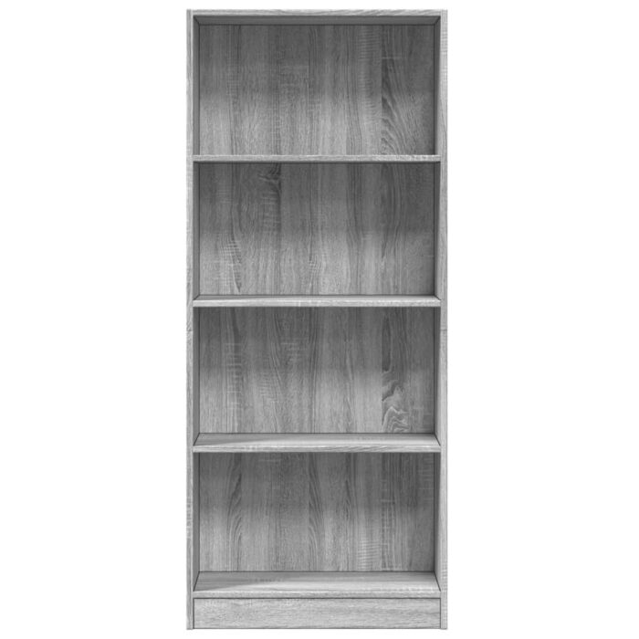 Bibliothèque sonoma gris 60x24x143 cm bois d'ingénierie – Image 2