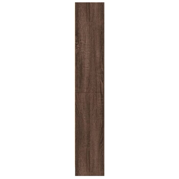Bibliothèque chêne marron 60x24x143 cm bois d'ingénierie – Image 3