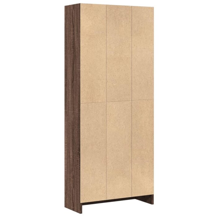 Bibliothèque chêne marron 60x24x143 cm bois d'ingénierie – Image 4