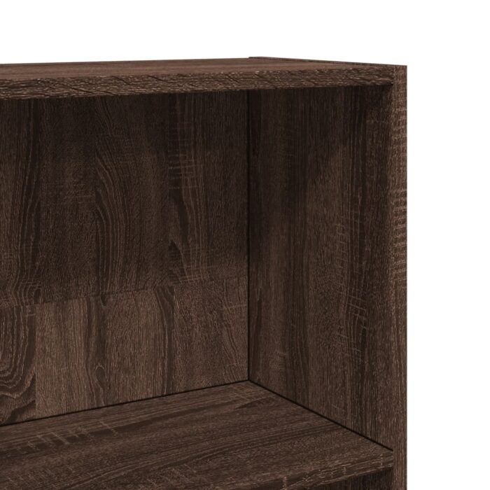 Bibliothèque chêne marron 60x24x143 cm bois d'ingénierie – Image 5