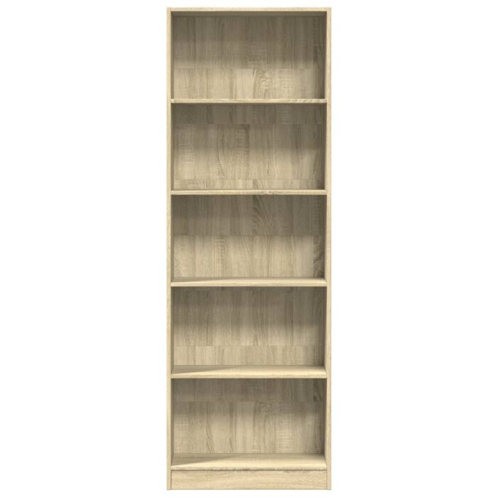 Bibliothèque chêne sonoma 60x24x176 cm bois d'ingénierie – Image 2