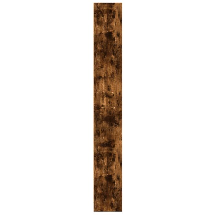 Bibliothèque chêne fumé 60x24x176 cm bois d'ingénierie – Image 3