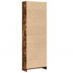 Bibliothèque chêne fumé 60x24x176 cm bois d'ingénierie – Image 4