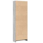 Bibliothèque sonoma gris 60x24x176 cm bois d'ingénierie – Image 4